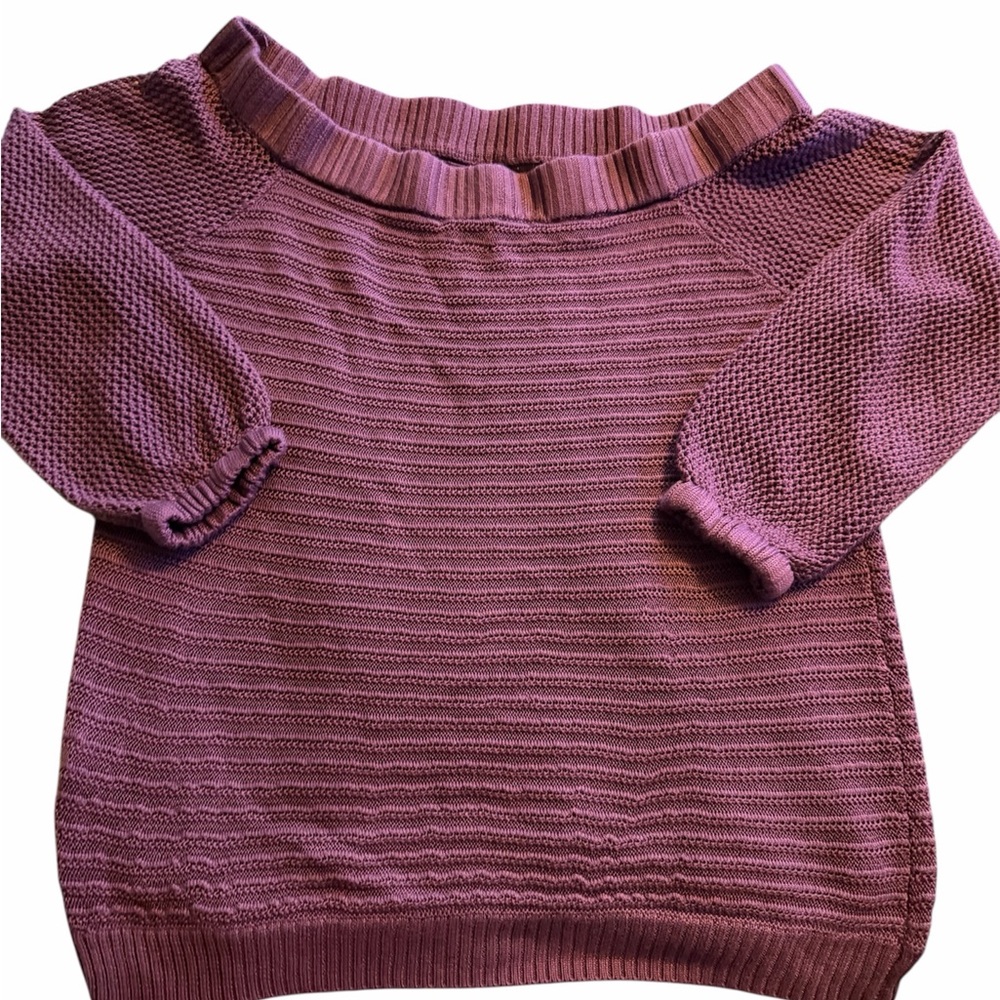 Soho Mauve Off-the-Shoulder Sweater